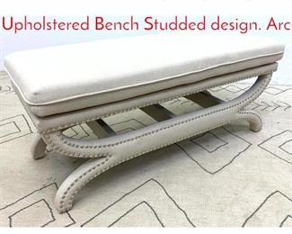 Lot 503 Contemporary Long Upholstered Bench Studded design. Arc