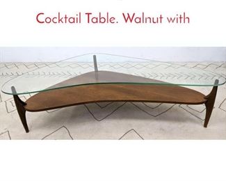Lot 518 Mid Century Modern Coffee Cocktail Table. Walnut with 