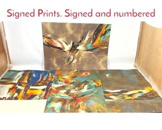 Lot 523 4pc LEONARDO NIERMAN Signed Prints. Signed and numbered