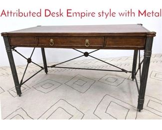 Lot 533 MAITLAND SMITH Attributed Desk Empire style with Metal 
