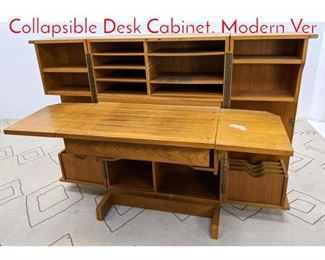 Lot 551 Danish Modern Teak Collapsible Desk Cabinet. Modern Ver