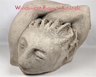 Lot 561 Pottery Garden Sculpture of Windswept Figure. Artist de