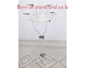 Lot 562 70s Modern Lucite Acrylic lot. Bowl on stand and ice b