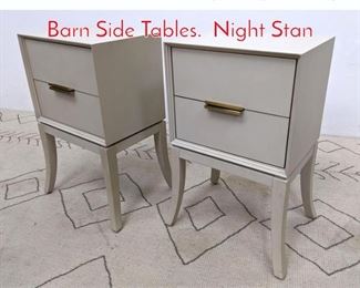 Lot 564 Pair Contemporary Pottery Barn Side Tables. Night Stan