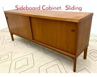 Lot 571 Danish Modern Teak Credenza Sideboard Cabinet. Sliding