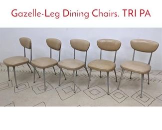 Lot 574 Set 5 SHELBY WILLIAMS GazelleLeg Dining Chairs. TRI PA