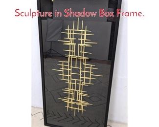 Lot 589 Brutalist Nail Art Wall Sculpture in Shadow Box Frame. 