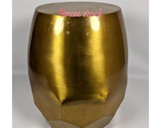 Lot 592 Contemporary Faceted Brass stool