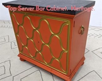 Lot 595 DOROTHY DRAPER Slate Top Server Bar Cabinet. Heritage.