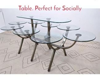 Lot 609 Decorator Muli Glass Dining Table. Perfect for Socially