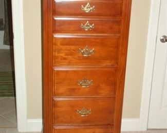 7 drawer cherry lingerie chest by Michael Howard, 25.5" W x 20" D x 58" H

