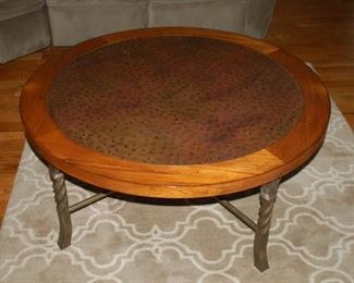 Round coffee table	42"  D x 17.5" H
