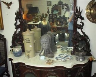 Another One of a kind Plantation Entrance Sideboard w/ mirrors for checking your crinoline!