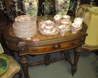 Renaissance Revival Parlor Table w/ Inset Marble