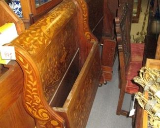 Dutch Marquetry Pr of Twin Beds
