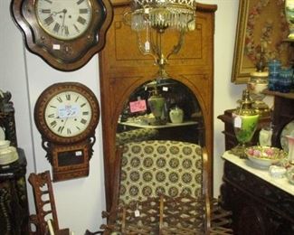 Victorian Clocks, Trumeau French Mirror
