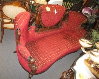 Jelliff Renaissance Revival Settee w/ Matching Arm Chairs
