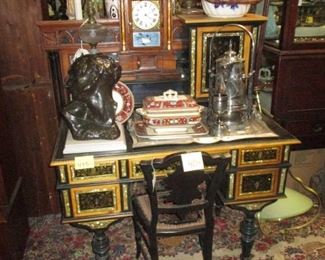 Mother of Pearl Inlaid with Ebonized Trim Desk