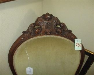 Close up Parlor Chair w/ Monogram