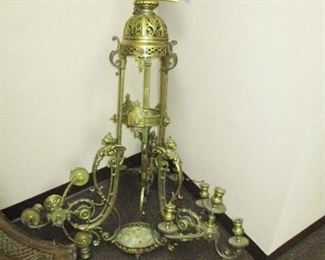 Heavy Bronze Lg Chandelier 