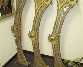 Beautiful Set of 3 French Gold Valances as is