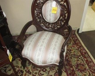 Henkel Harris Carved Victorian Parlor Chair