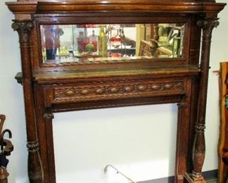 American Oak Victorian Fireplace Surround