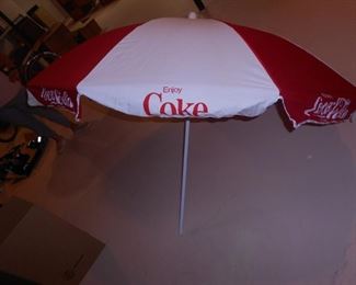 Coca Cola Umbrella and Stand