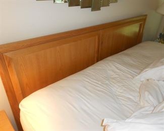 Oak Thomasville King Headboard and Frame