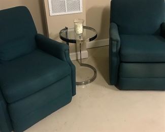 2 Green BarcaLounger Recliners
Mid Century Side Table