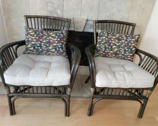 2 wooden decorative chairs 3530 by 35 in