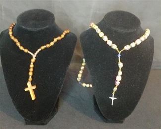 2 Rosary necklace one 18 in one 16 in