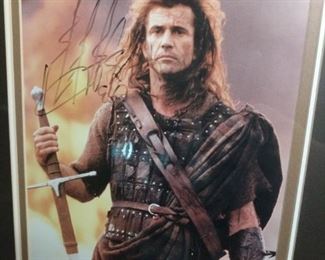 8 x 10 Signed Mel Gibson Braveheart