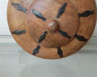 12 inch wooden decorative vase