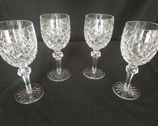 4 Waterford Crystal powerscourt pattern wine 8 in
