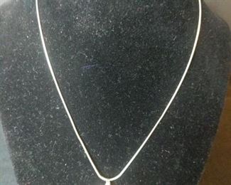 16 inch necklace stamped 925 with heart pendant