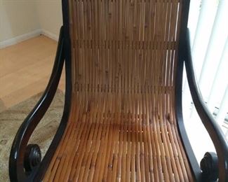 decorative two tone wooden chair 26 by 30 by 42 inches high