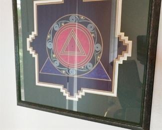 framed art 22 X 22 framed and Matted