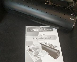 Purple Cows laminator, 3015C Fellowes Shredder DM23C