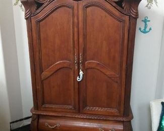 Beyond Gorgeous handed craved Indonesian Armoire just imagine this beauty in your home. NOT included in the bedroom set.