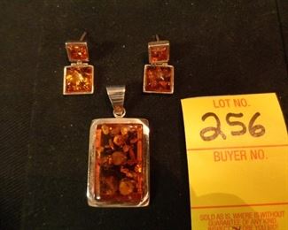 sterling silver and amber