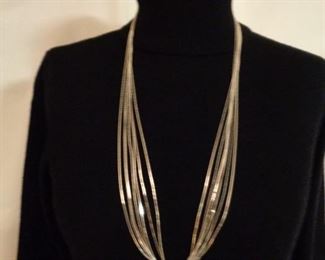 sterling silver multi-strand necklace