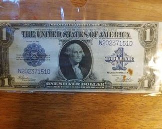 $1.00 Silver Certificate with Newport News Shipyard Holder