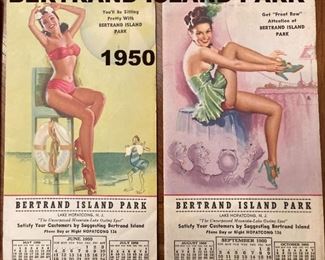 1950 Calendar Notepads with K O Munson Pinup Girls Artwork. 2 OF THE 3 AVAILABLE