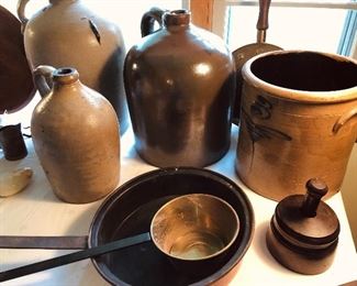 Crocks and pottery
