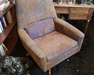 Vintage MCM arm chair by DUX, upholstery may need cleaning and the bottom cushion needs replacement, as-is