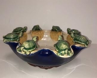 Majolica Turtle Bowl