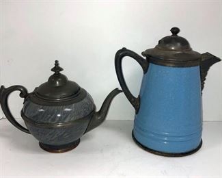 Granite & Pewter Coffee & Tea Pots