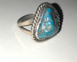 Sterling Turquoise Indian Jewelry Ring