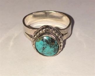 Sterling Turquoise Indian Jewelry Ring